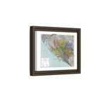 1914 Dalmatia, Bosnia, and Herzegovina Map Matte Canvas With Frame