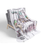Vintage West Indies Nautical Map Fleece Sherpa Blanket