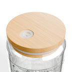 Adriatic Map Glass Tumbler with Bamboo Lid — Mare Hadriaticum! (16 oz)
