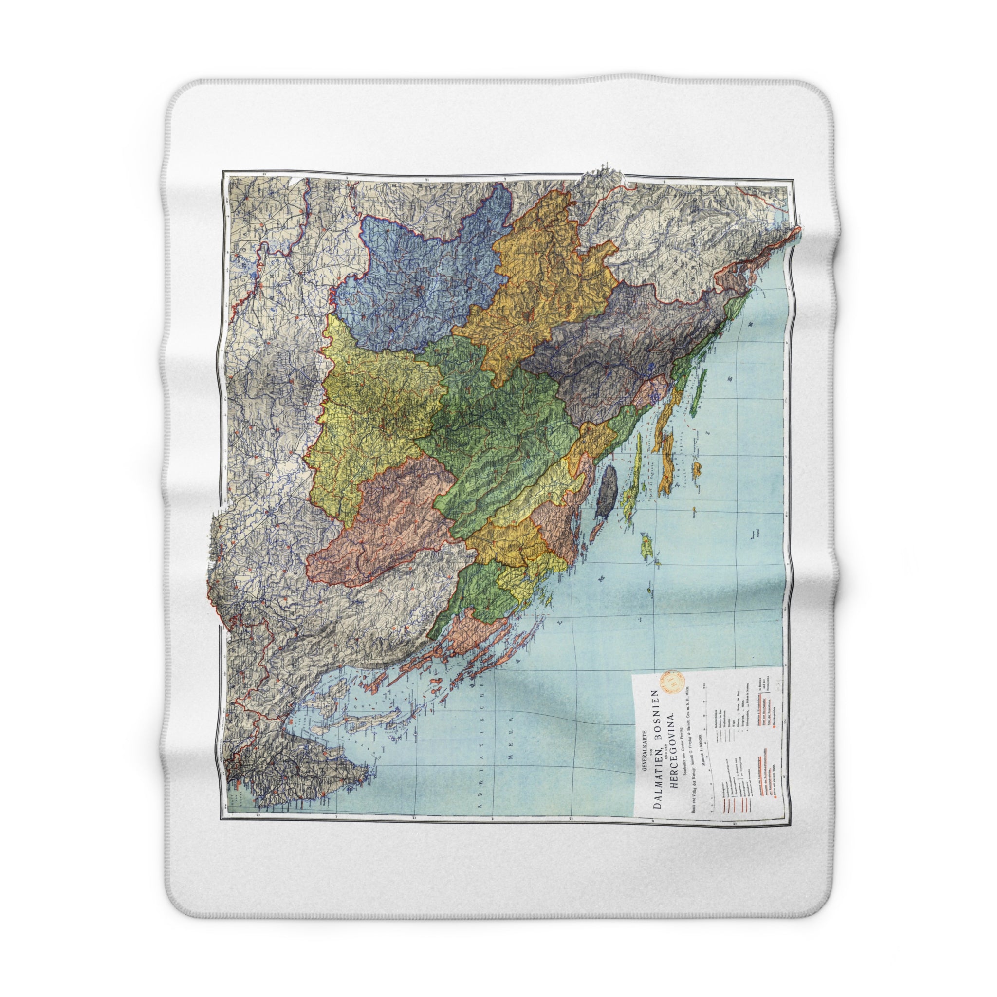 Austria-Hungary Map Sherpa Blanket