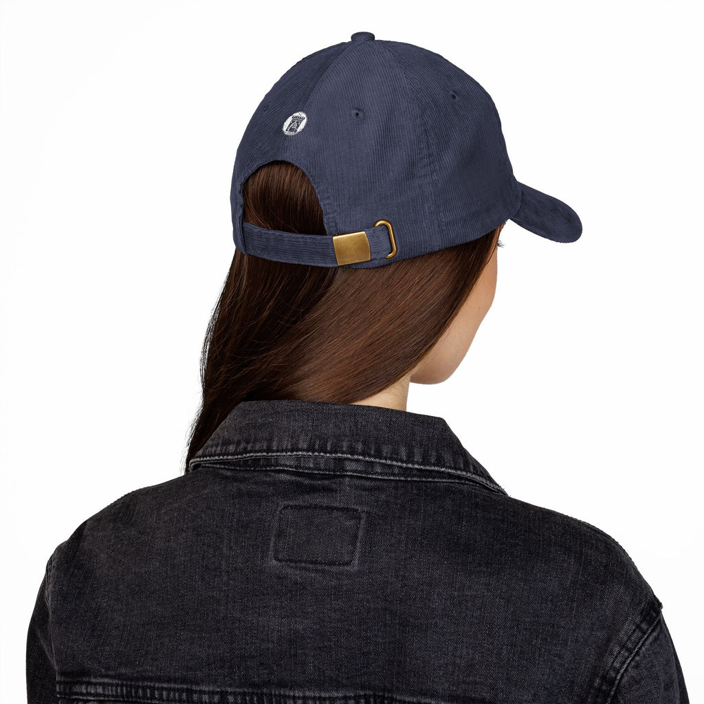 Three Lions Embroidered Corduroy Dad Hat