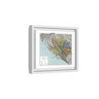 1914 Dalmatia, Bosnia, and Herzegovina Map Matte Canvas With Frame