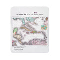 Vintage West Indies Nautical Map Fleece Sherpa Blanket