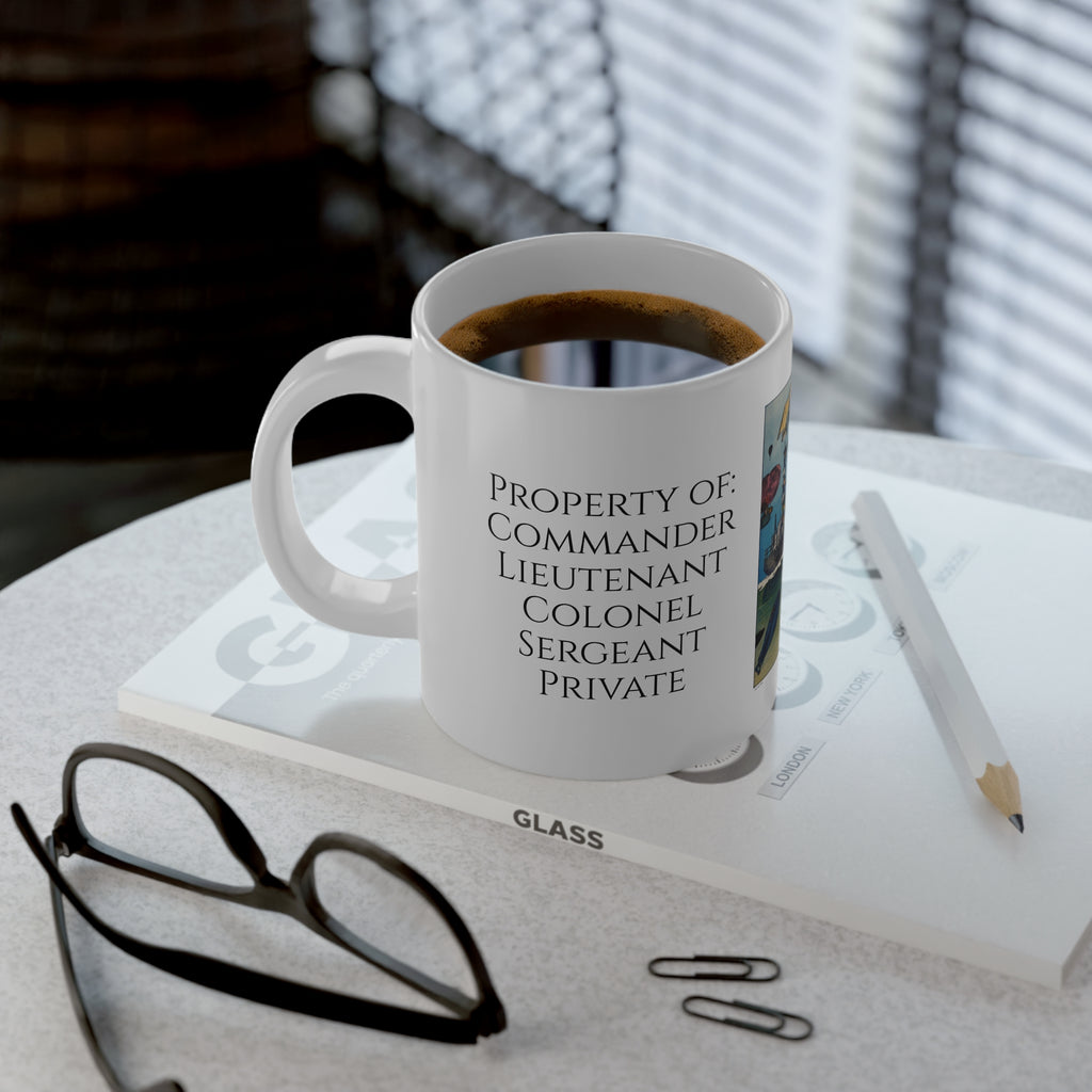 Global Betterment Mug — Vintage Nautical Warfare Illustration Coffee Cup
