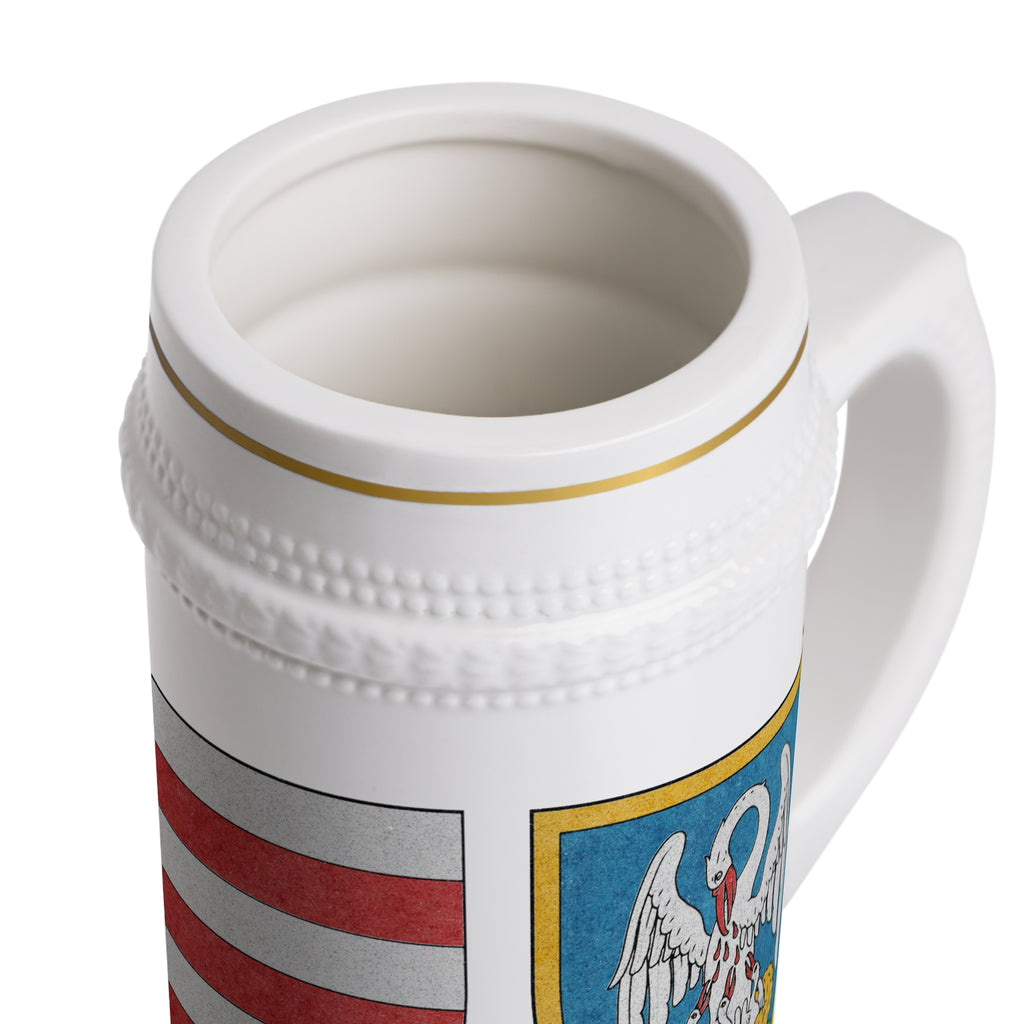 Dubrovnik Noble Families Beer Stein - Sorgo, Bošković, and Ancient Ragusan arms