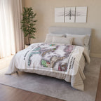Vintage West Indies Nautical Map Fleece Sherpa Blanket