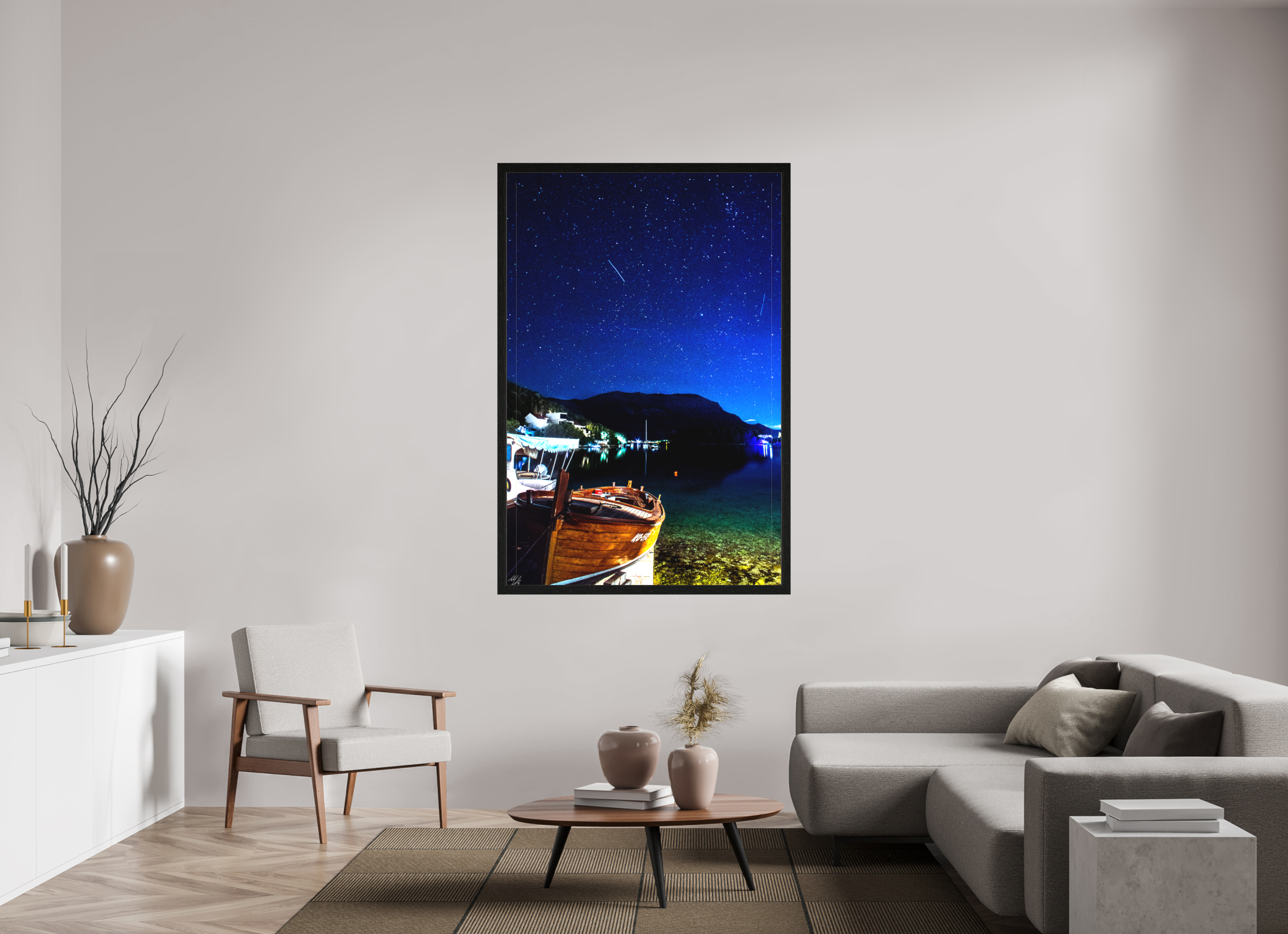 43 x 64.6″, Framed Canvas Print Tears Of Saint Lawrence