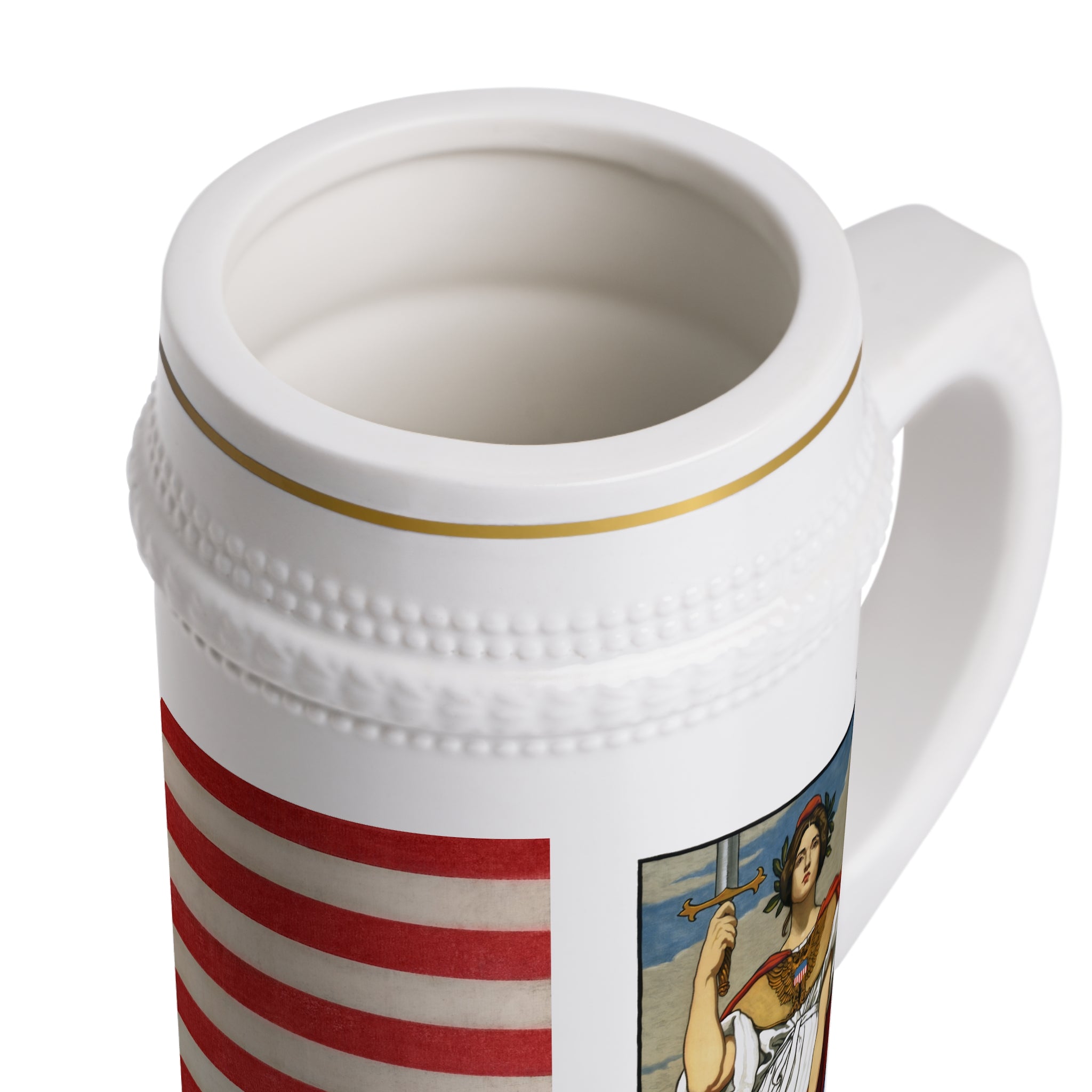 Pure Americana Beer Stein – Vintage US Navy Patriotic Ceramic Stein