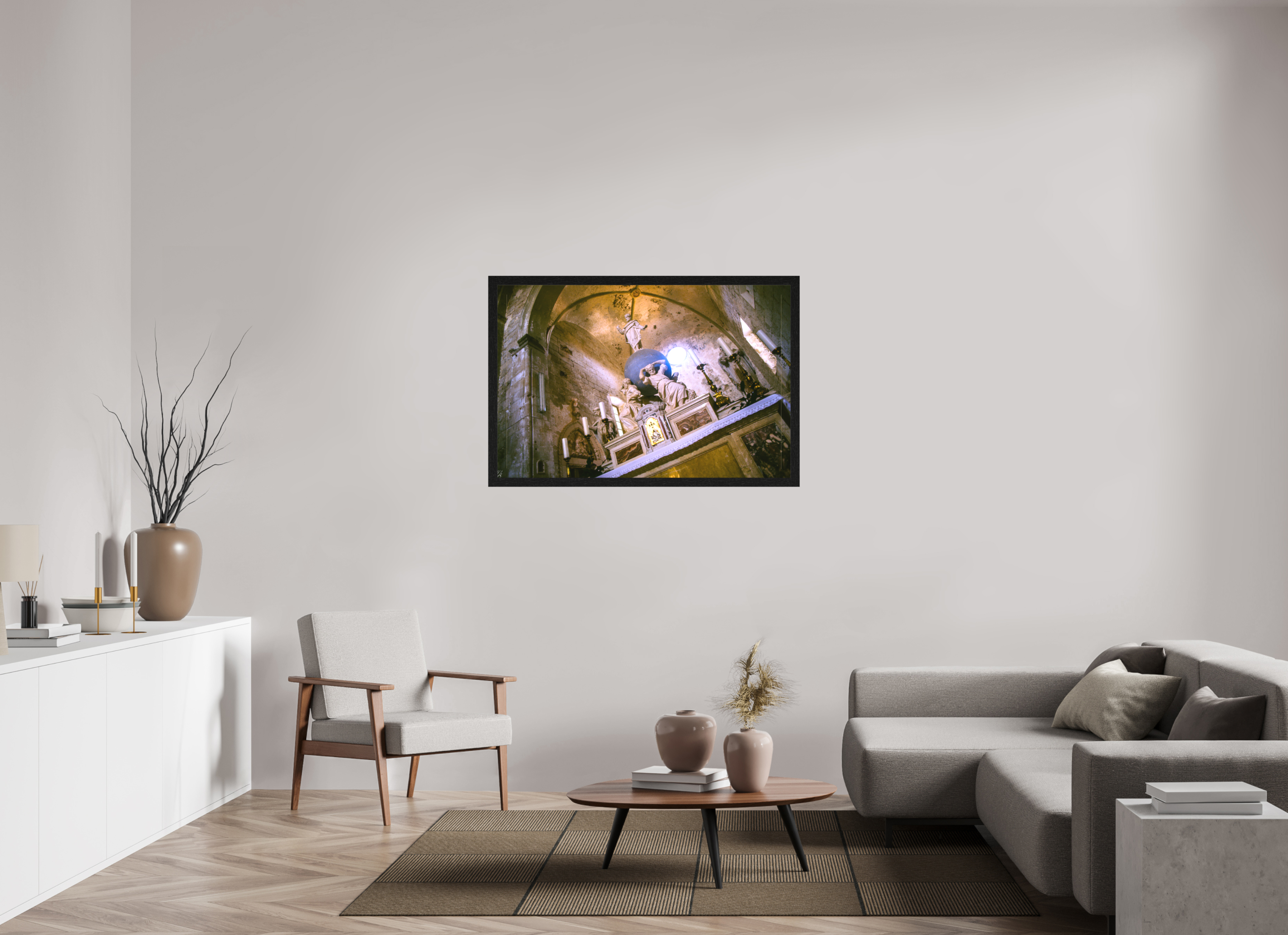 47.1 x 31″, Framed Canvas Print Christ And The Four Gospel Writers
