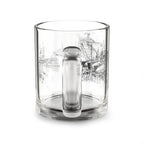 Dry Dock Days — Vintage Shipyard Sketch 10oz Glass Coffee Mug