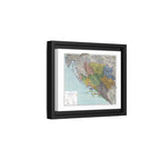 1914 Dalmatia, Bosnia, and Herzegovina Map Matte Canvas With Frame