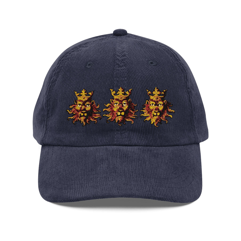 Three Lions Embroidered Corduroy Dad Hat