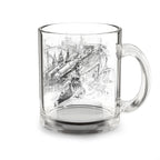Dry Dock Days — Vintage Shipyard Sketch 10oz Glass Coffee Mug