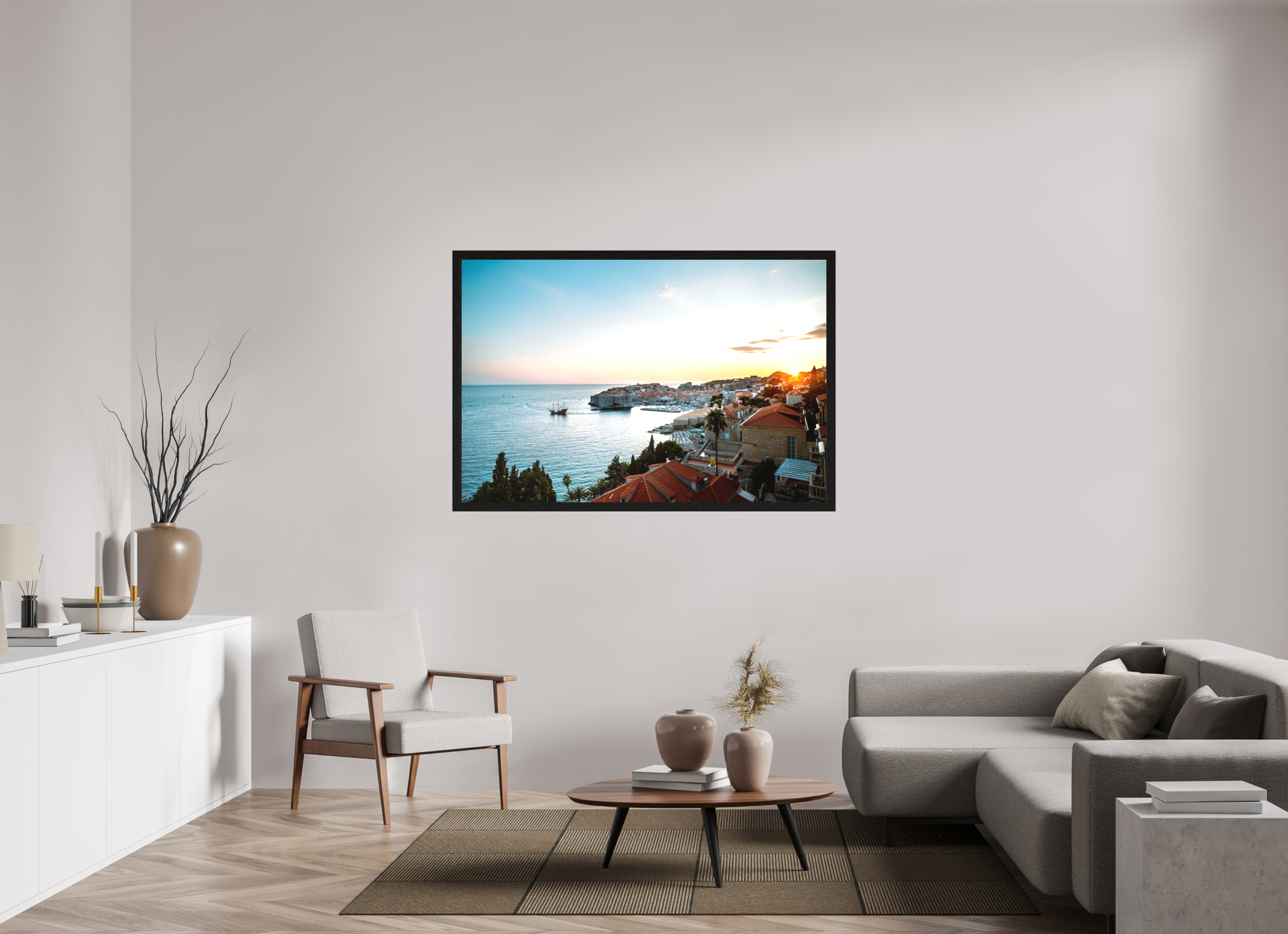 58.6 x 39″, Framed Canvas Print Ragusa