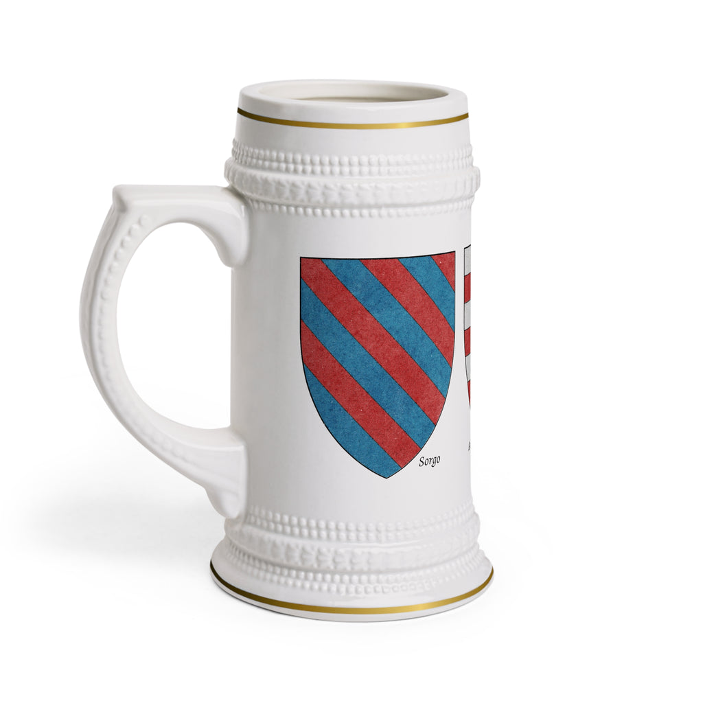 Dubrovnik Noble Families Beer Stein - Sorgo, Bošković, and Ancient Ragusan arms