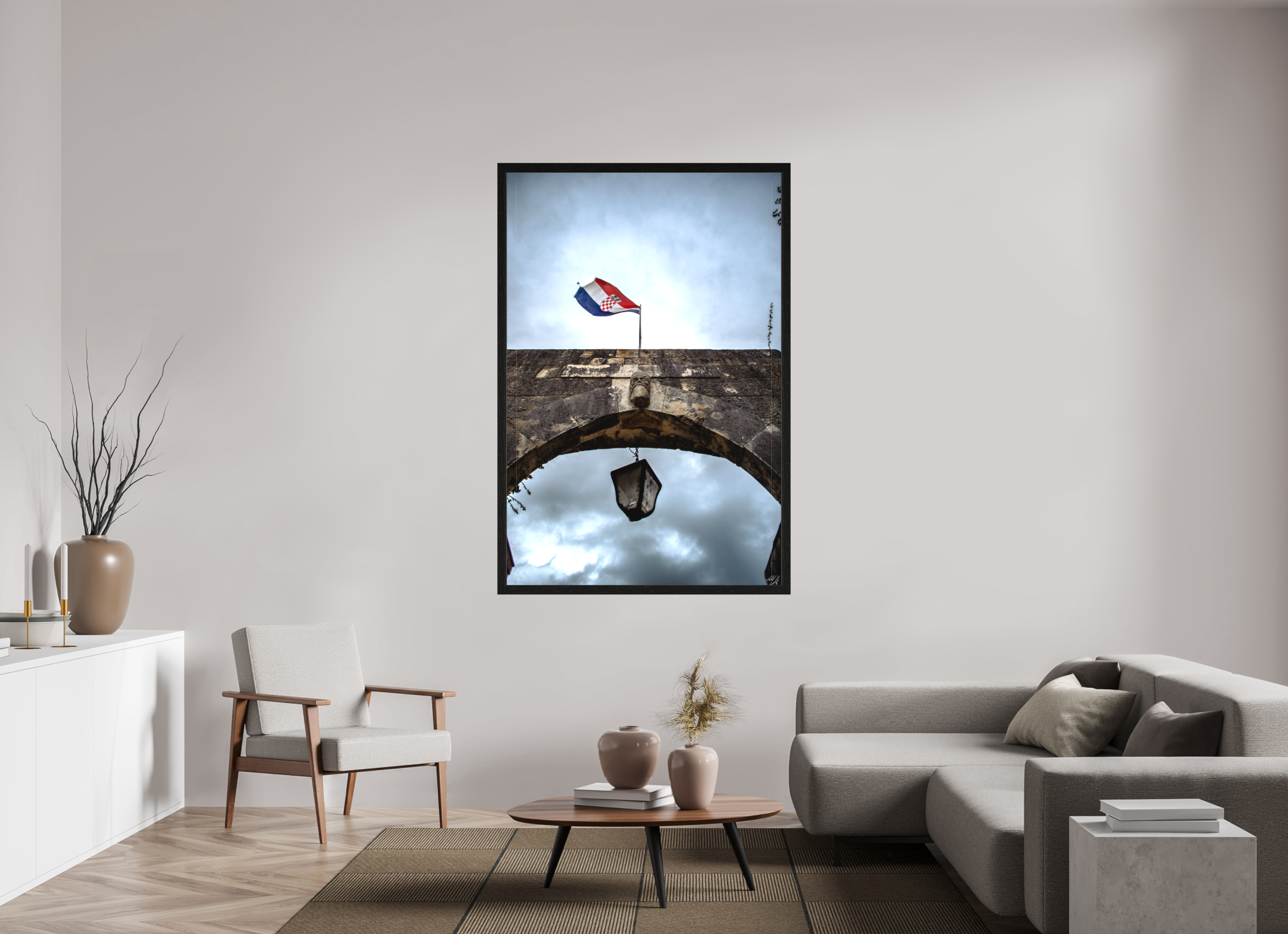 43 x 64.6″, Framed Canvas Print History Of A Nation