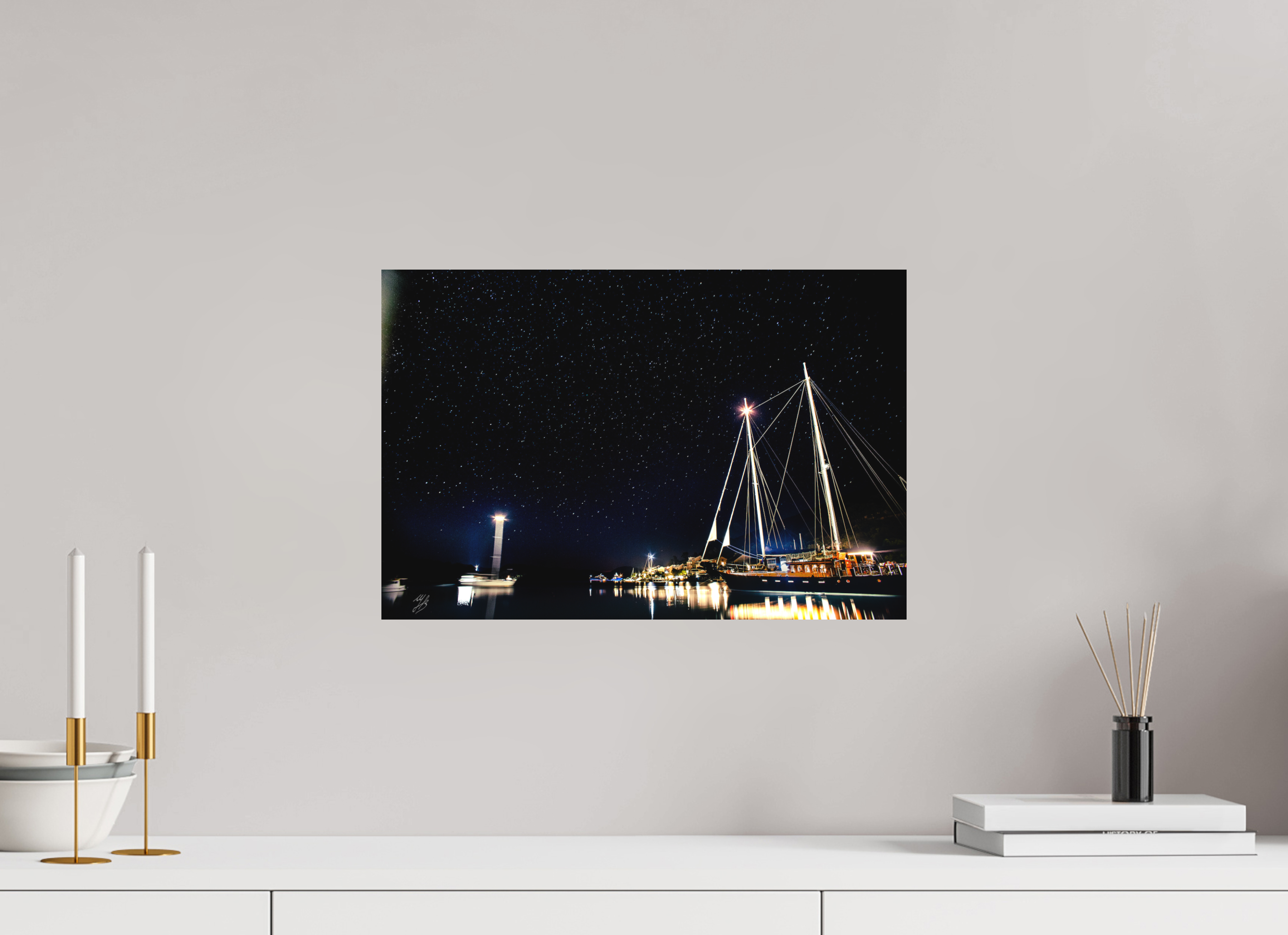 18 x 12″, Aluminum Mini Print Stars Over The Ruined Palace